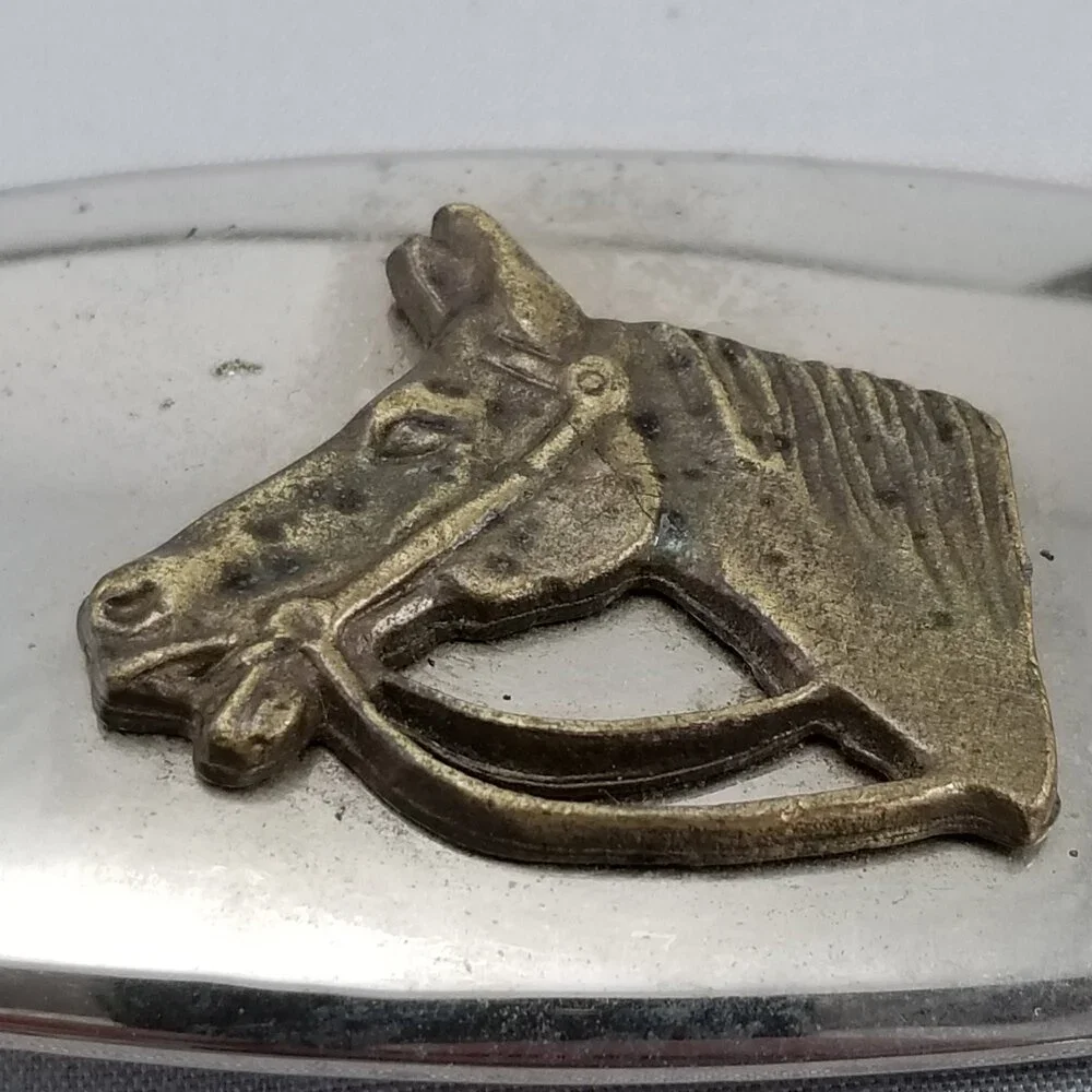 Vintage Belt‎ Buckle Small Horse Head Western Shiny Made In The USA Gift - Picture 7 of 11